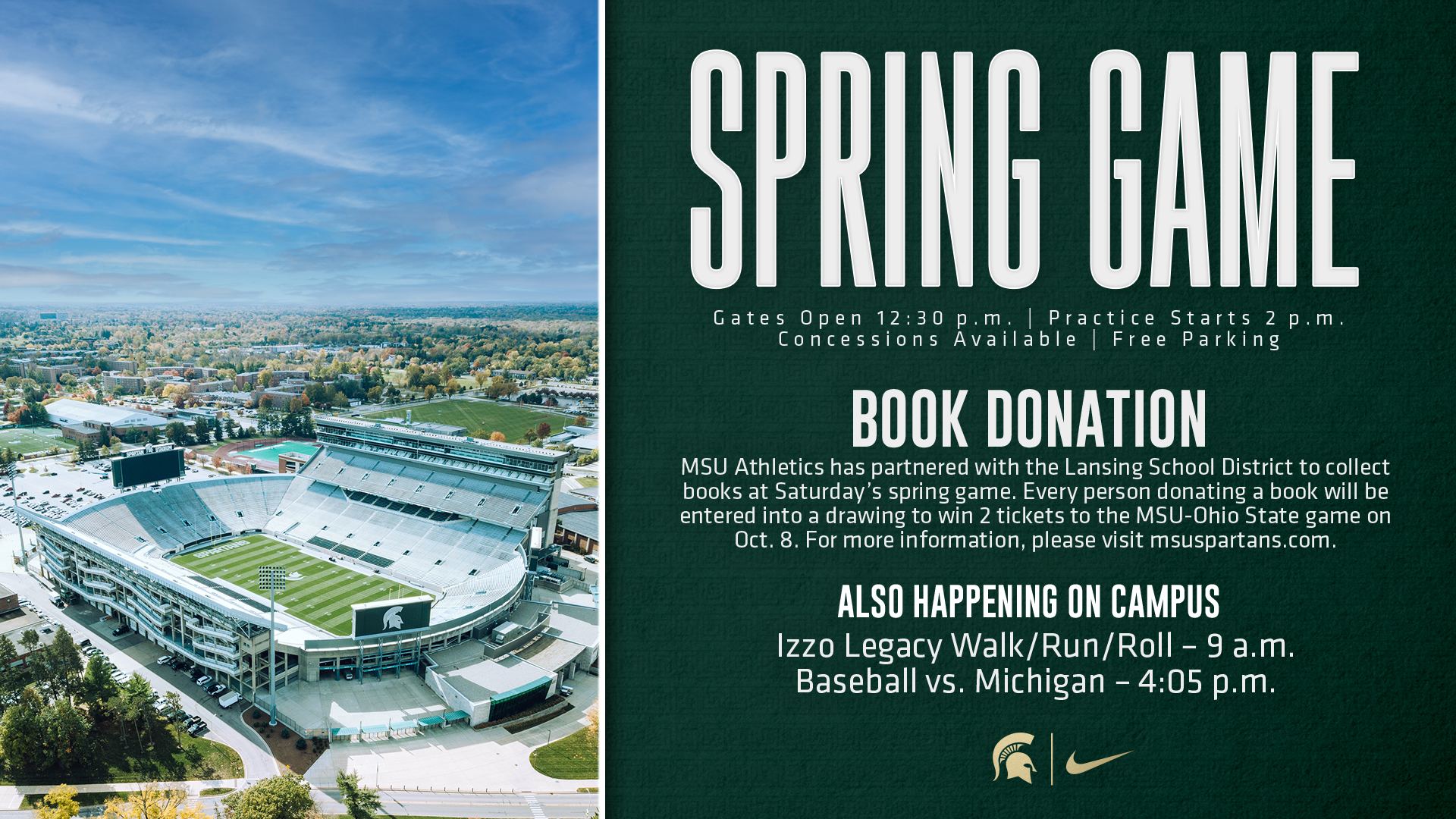 REMINDER: Michigan State Football Spring Game on Saturday