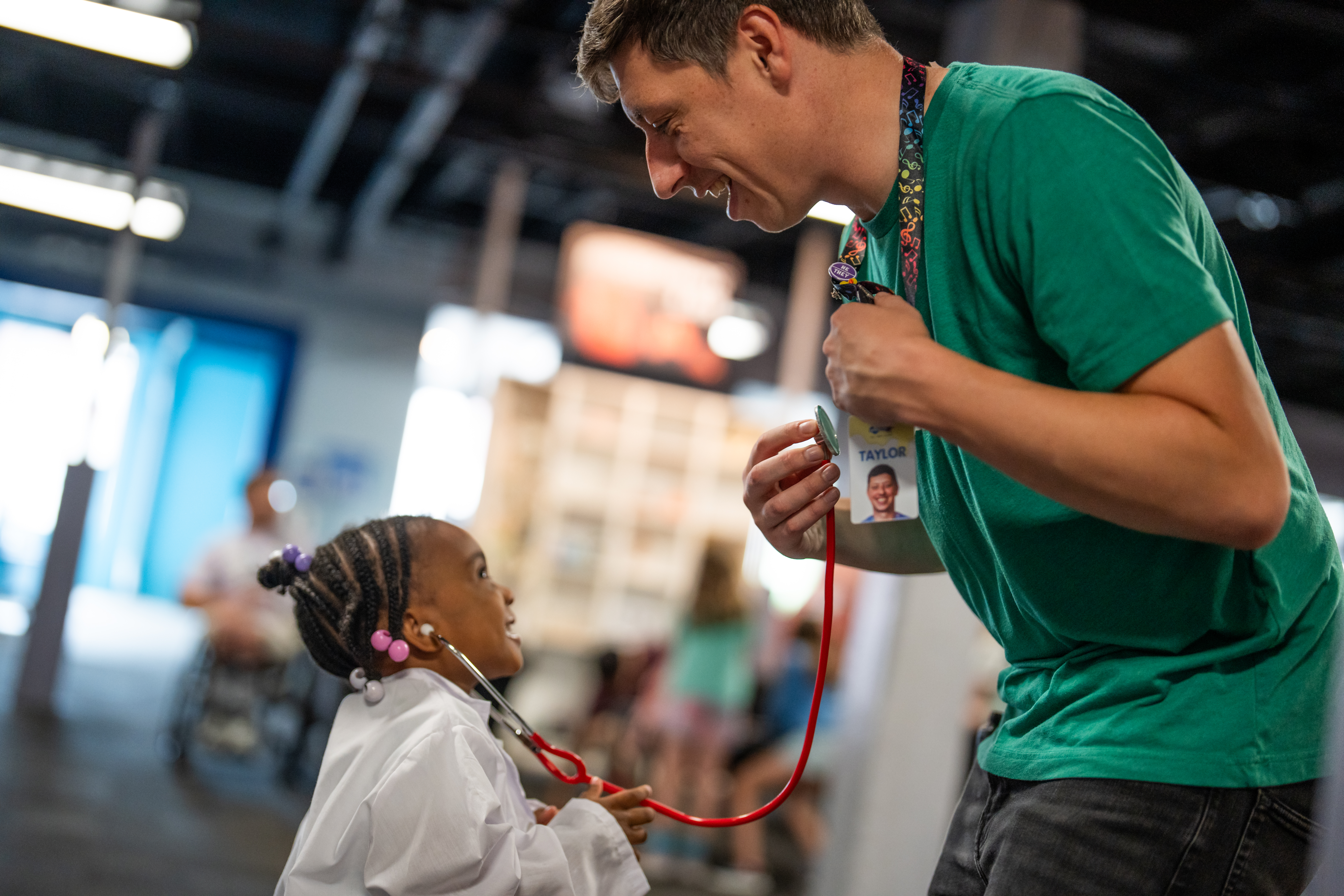 a kid dressed up as a doctor